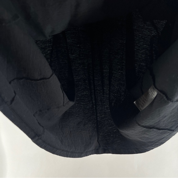 Zim & Zoe Black 100% Cotton V Neck Lounge Dress Pockets Keyhole‎ Lagenlook - Picture 9 of 15